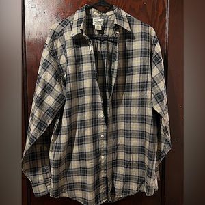 Mens LL Bean West Point Tartan Flannel